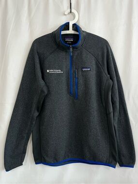 Patagonia Better Sweater 1/4 Zip Men’s Large, Forge Grey, Duke Med Sch 25980
